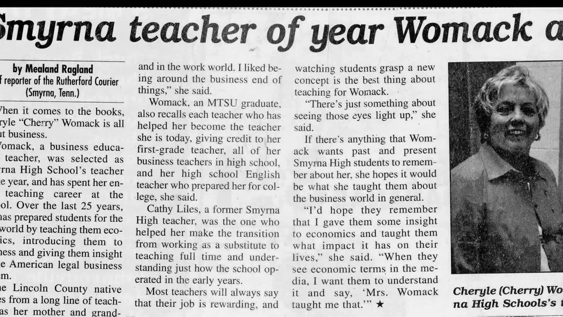 Thumbnail image for MCS Womack Tribute