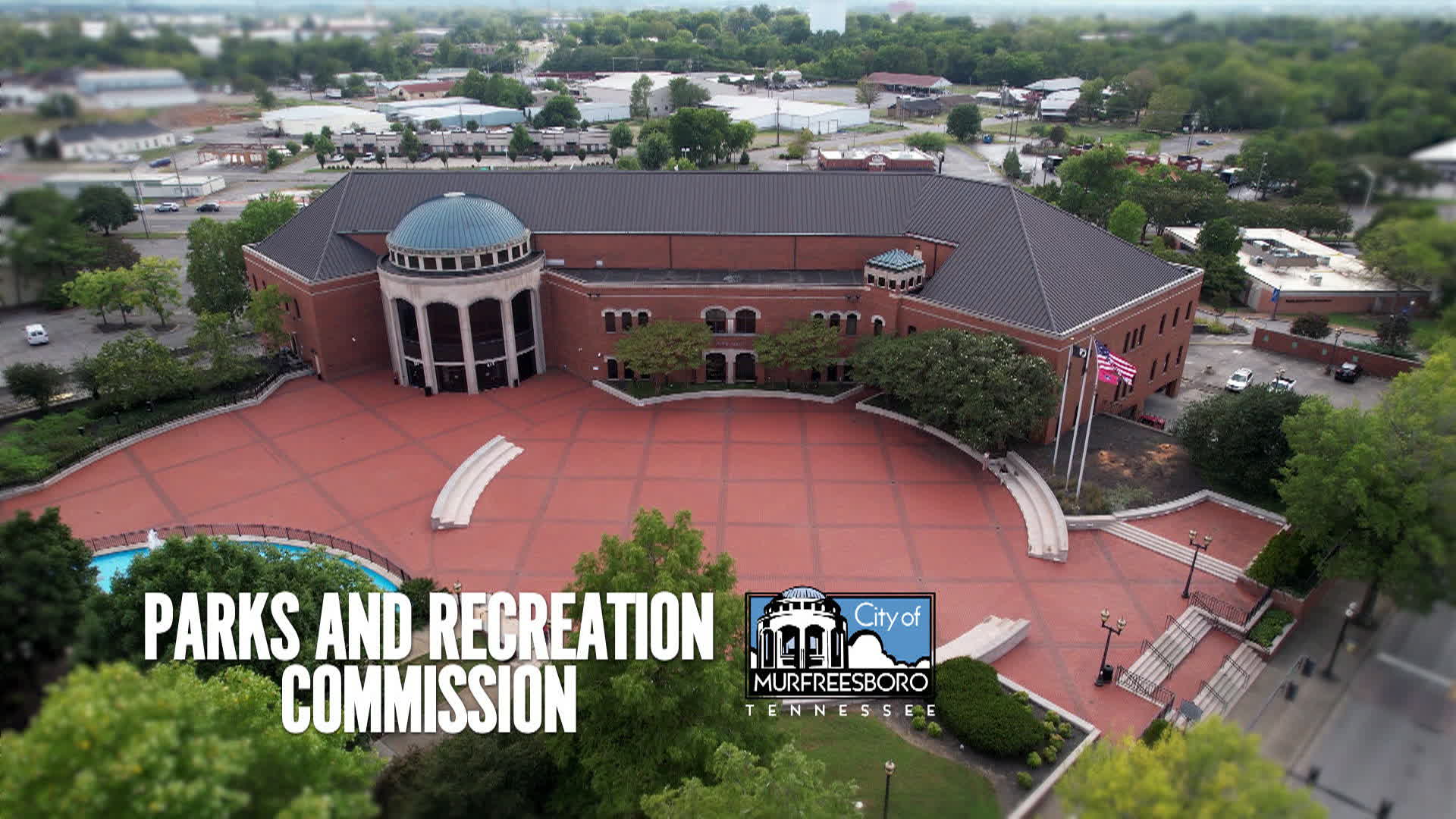 outside aerial of City Hall