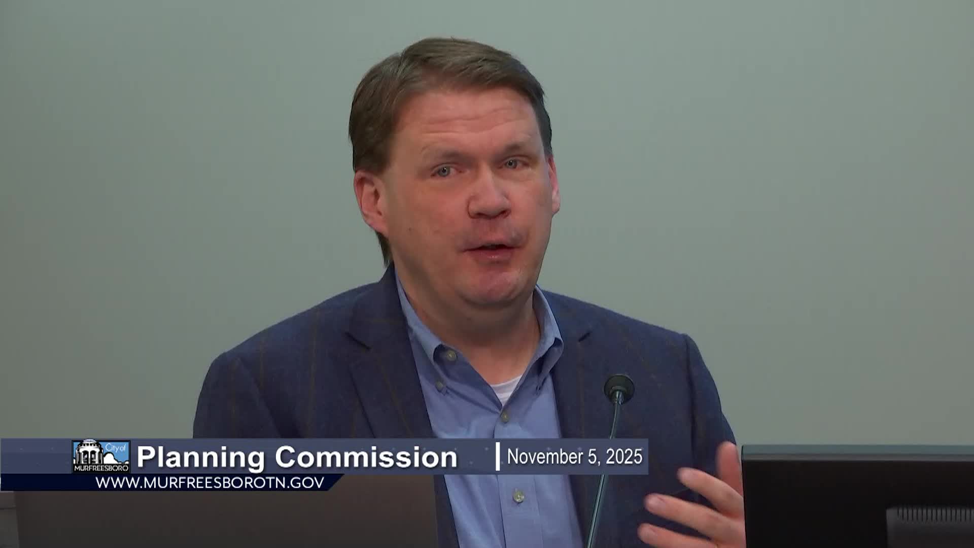 Project Engineer explaining an agenda item