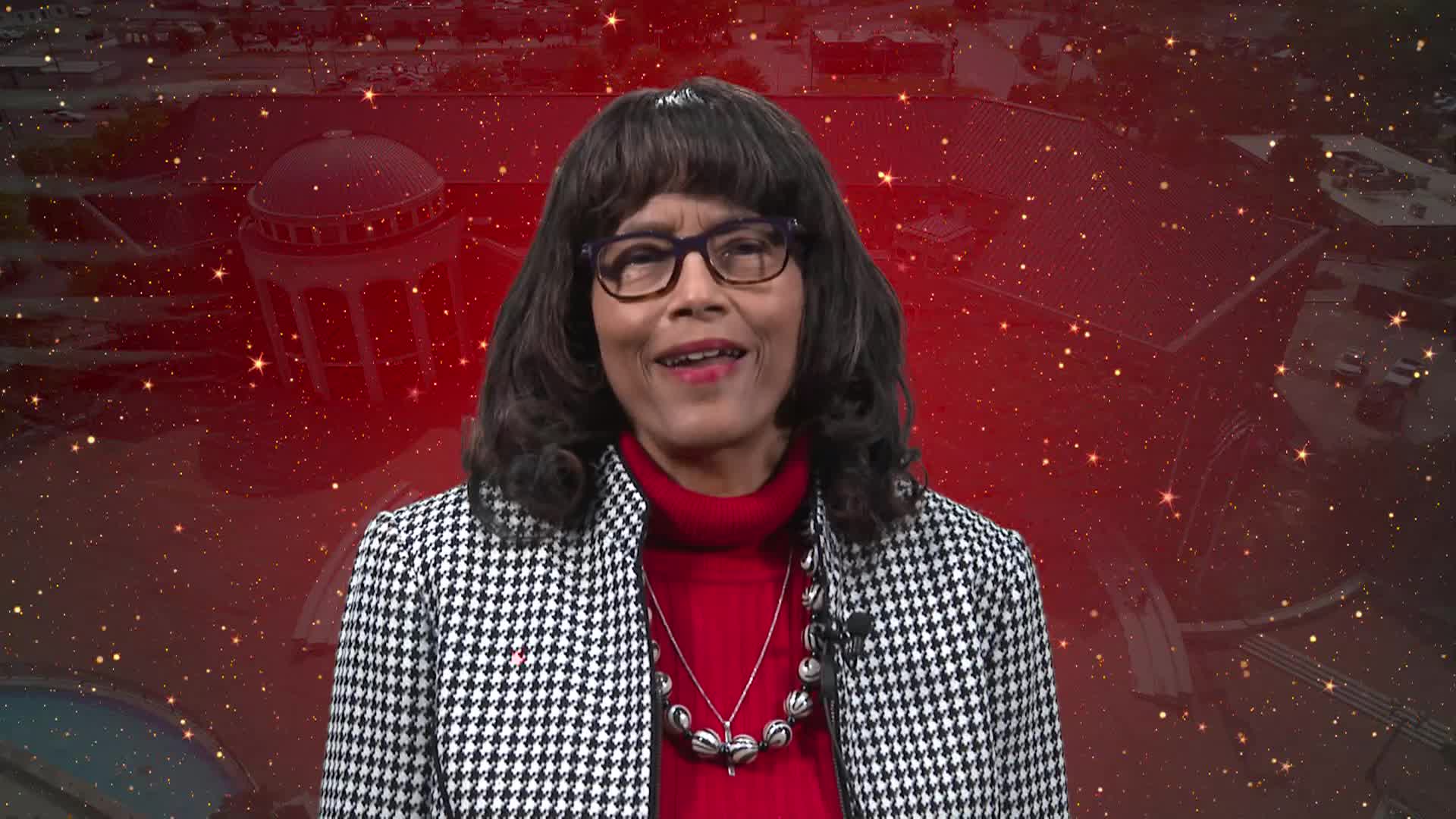 Councilmember Madelyn Scales Harris wishing everyone Merry Christmas and Happy New Year