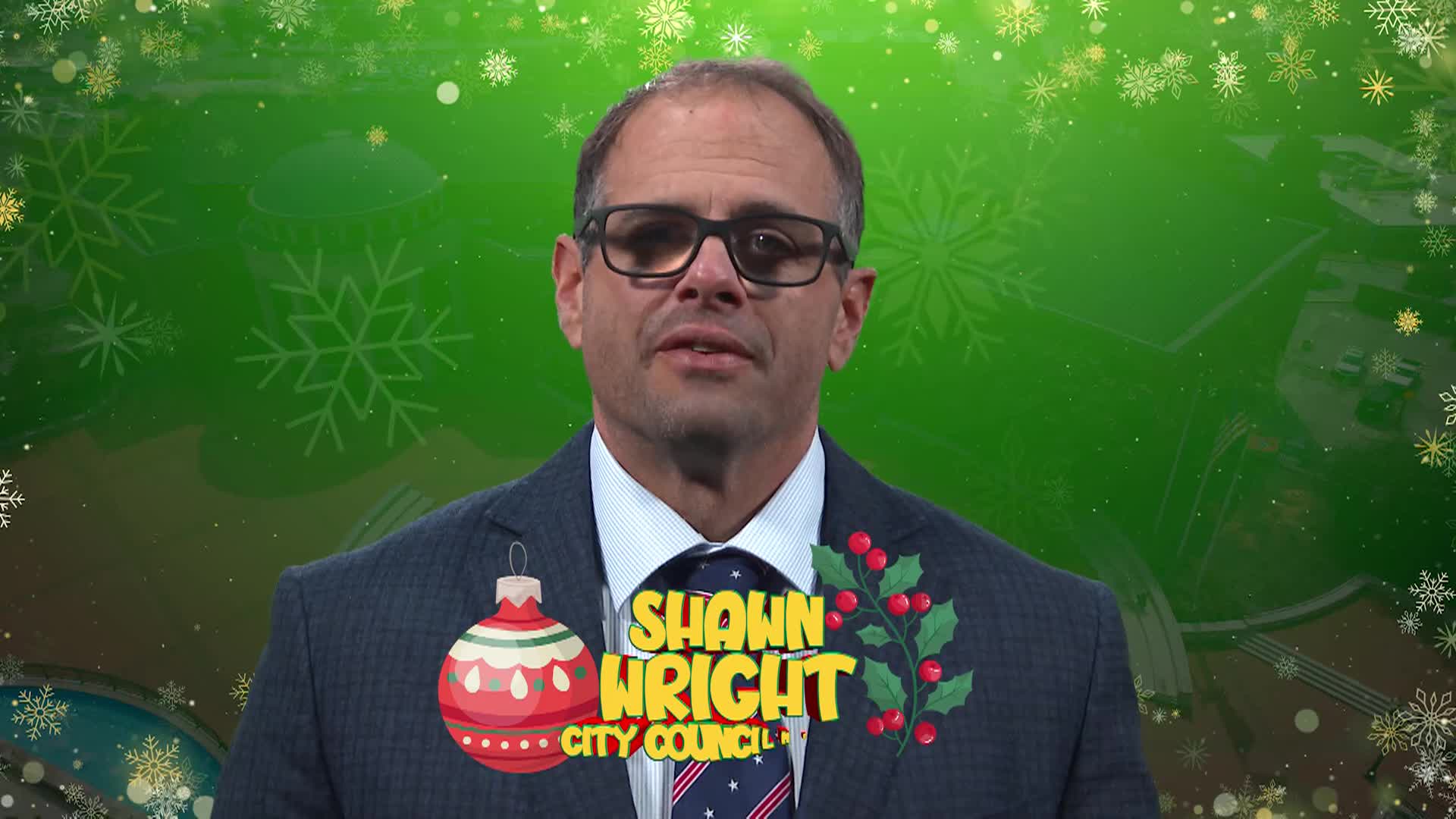 Councilmember Shawn Wright wishing everyone Merry Christmas and Happy New Year