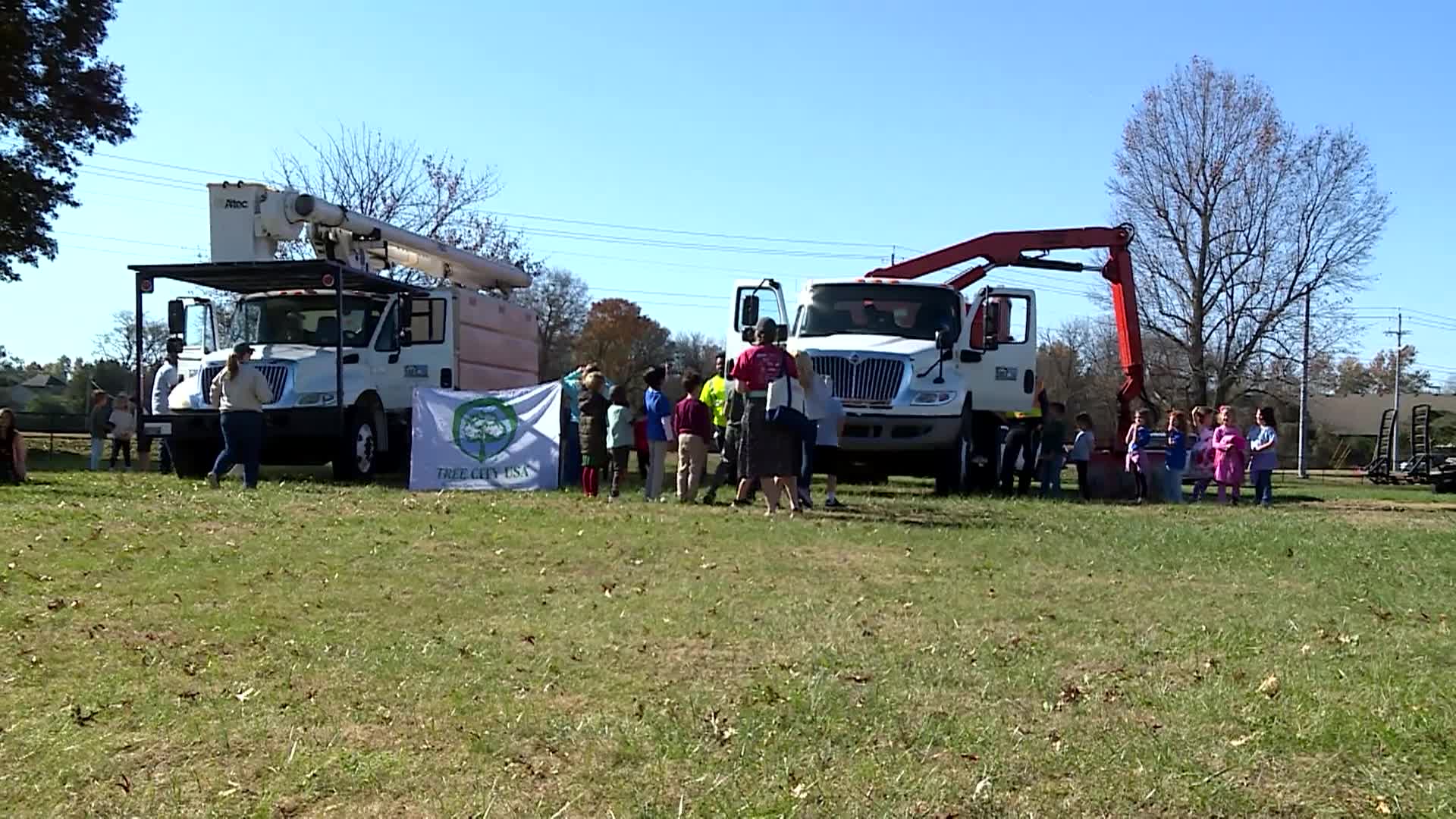 Murfreesboro City Street Department Trucks at the city's Arbor Day Celebration