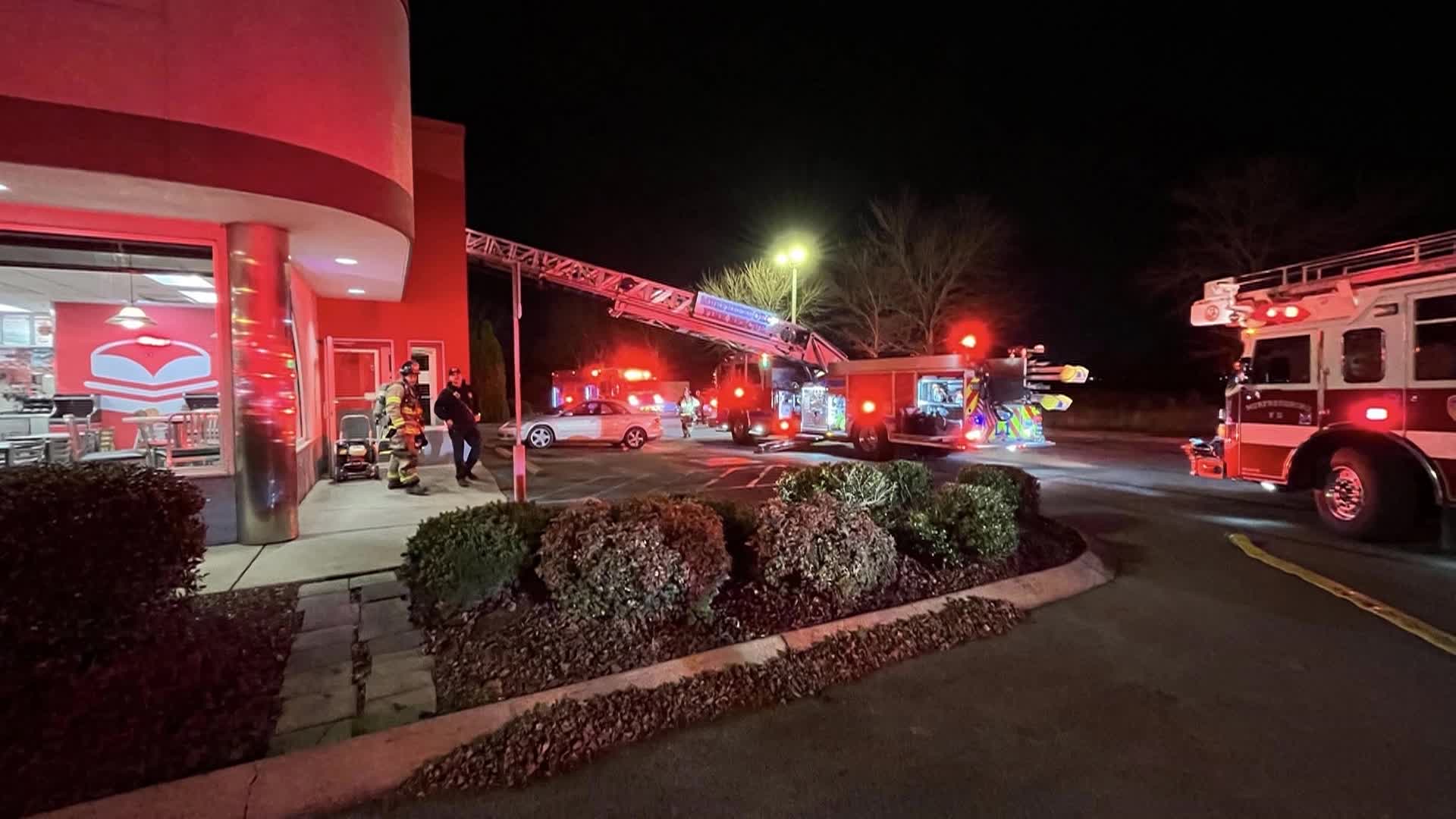 Fire Rescue responding to call at Krystals restaurant in Murfreesboro