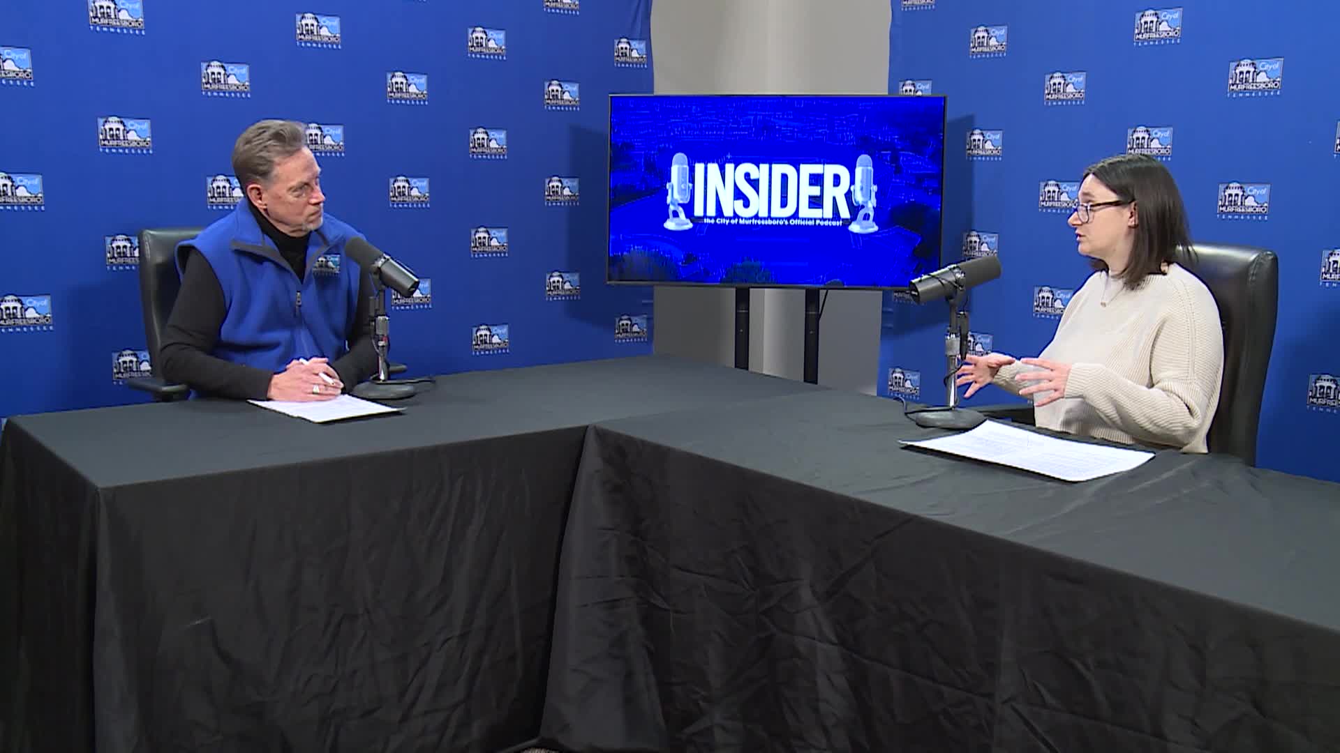 Host of podcast and guest talking about Community Development programs offered