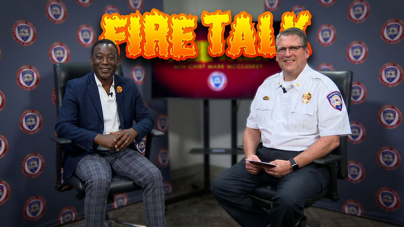 Host and Fire Rescue Chief talking about service calls